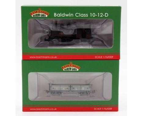 Bachmann Narrow Gauge 009 391-028 Baldwin class 10-12-D ‘Hummy’ Ashover Light Railway, black, weathered, 18DCC (M) (BM) with 