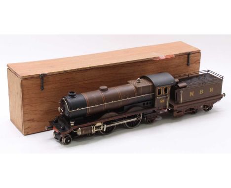 Gauge 1 Marklin live steam 4-4-2 loco with 6-wheeled tender, mid brown with black, red &amp; gold lining, ‘4021’ on cab-sides