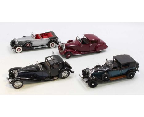 One tray containing a collection of four various Franklin Mint and Danbury Mint 1/24 scale diecast vehicles to include a 1929