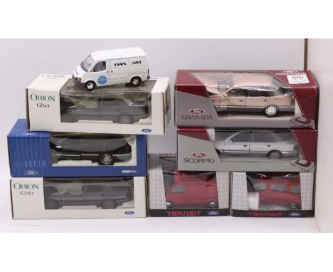 One tray containing a quantity of mainly Ford Promotional 1/25 scale and 1/35 scale diecast vehicles by Schabak and others, s