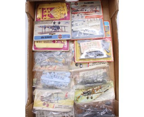 A collection of 11 various bagged and blister-packed Airfix 1/72 scale kits to include a Henschel HS123, Bristol Bulldog RE8 