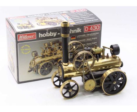Wilesco D430 Locomobile Steam Engine, of usual specification, with burner, used condition in the original card box, with orig