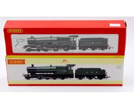 Two Hornby GWR locos &amp; tenders: R2918 2-8-0 class 3800 No.3803 unlined green, DCC ready (NM) (BNM); R2390 King class 4-6-