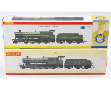 Two Hornby 2-8-0 GWR locos &amp; tenders, DCC ready, unlined green: R2915 class 2800 no.2818 NRM Special Edition; with R2918 