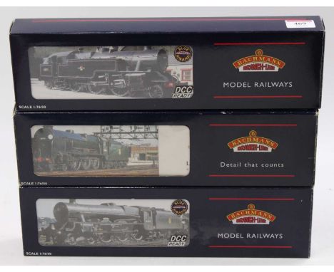 Three Bachmann Branch-Line locos: 32-875 Fairburn tank 4-6-2 LMS black no.2691 (NM) (BNM) with instructions; 31-407 loco &amp