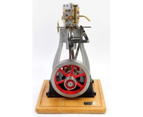 H Clarkson &amp; Son of York vertical single cylinder upright steam engine, comprising 2 inch bore by 2 inch stroke, vertical