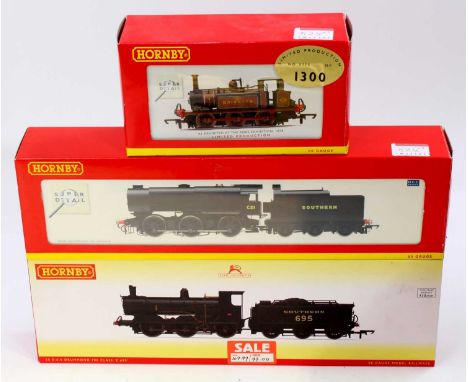 Three Hornby 0-6-0 locos: R2799 tank LBSCR ‘Brighton’ no.40 (E) (BE); R3238 Drummond 700 class loco &amp; tender Southern no.