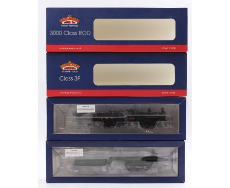 Two Bachman Branch-Line locos &amp; tenders: 31-129 GW 2-8-0 class ROD 30xx, number 3031 GW green (NM-M) (BM); 31-627 LMS cla