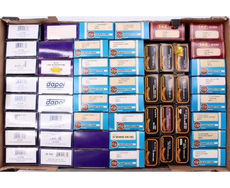 Large tray containing 53 boxed 4-wheel goods wagons: 11 Bachmann; 7 Dapol; 20 Airfix; 3 GMR; 12 Mainline. Overall (E) (BVG-E)