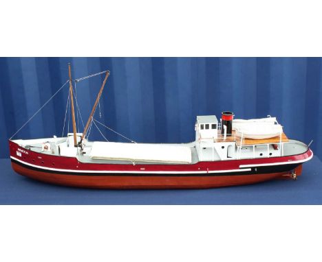 A very well-made early 20th century and later restored spirit fired live steam model boat titled "Minerva", comprising sheet 