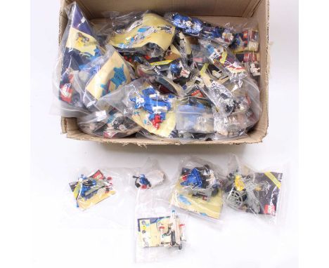 A large collection of vintage Lego Space vehicles and sets, with examples including No. 6951 Space Command Centre, No. 6885 C