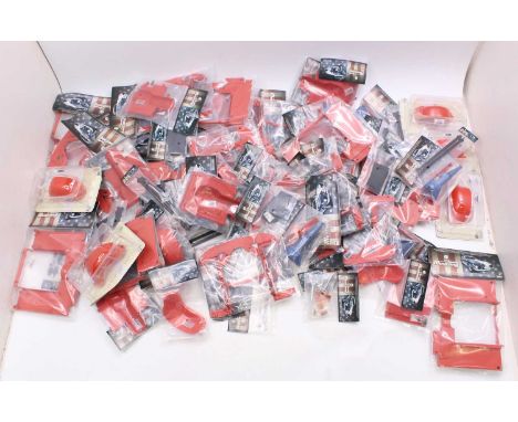 One box containing a quantity of De Agostini 1/18 scale Shelby Mustang GT500 spare parts, all appear as issued in original bl