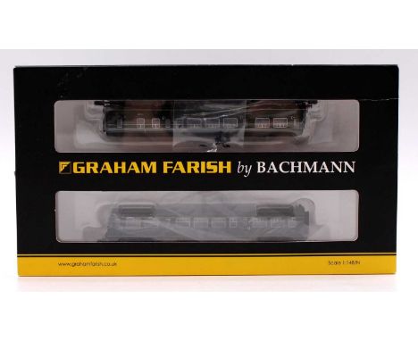 371-500 Graham Farish by Bachmann class 121 Two-car DMU BR green, yellow panels at each end (not speed whiskers), 6DCC (M) (B