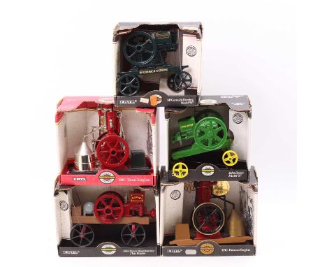 A collection of five boxed ERTL 1/6 and 1/8 scale vintage gasoline engine models to include a John Deere model E, a John Deer