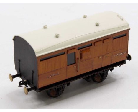 Lawrence Scale Models, 00 Gauge Kit Built model of a LNER 4 Wheel Teak Van, No.16265, Lawrence Scale Models plaque to base, (