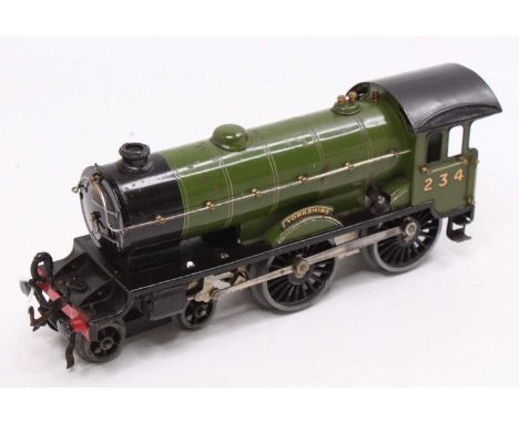 1931-5 Hornby 0-gauge No.2 Special loco only, no tender, LNER green ‘Yorkshire,’ 234 on cab-sides. Black running plate. Wheel