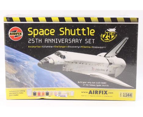 An Airfix 1/144th scale No. 10170G NASA Space Shuttle 25th Anniversary Edition Set to build one of the 6 NASA Space Shuttles 