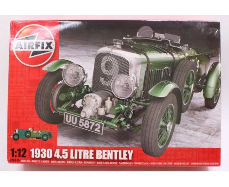 An Airfix No. A20440 1/12 scale plastic kit for a 1930 4.5 litre Bentley housed in the original box with instructions