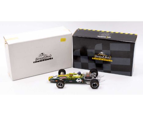 Exoto Grand Prix Classics, 1/18th scale diecast model of a Lotus Ford Type 49B "Team Lotus" Graham Hill, appears as issued in