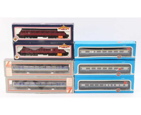 One box containing a quantity of mixed Bachmann and Lima and Airfix coaches to include a pair of Bachmann Suburban brake crim