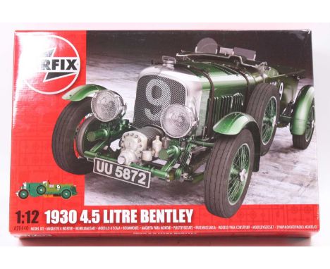 An Airfix 1/12 scale plastic kit for a 1930 Bentley 4.5L super charged, as issued in the original box