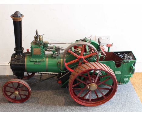 3 inch scalelive steam The Burrell single cylinder traction engine, 2 gear example suitable for coal fired operation, This mo