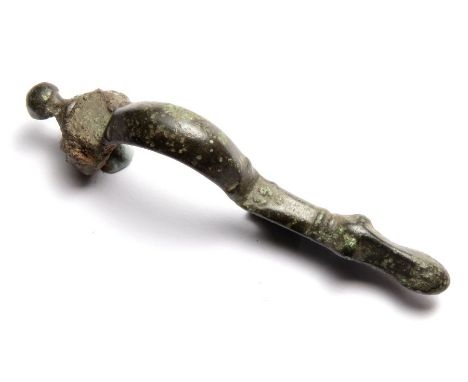 Anglo-Saxon Brooch. Circa, 6th-7th century AD. Copper-alloy, 16.93 g, 74.27 mm. A classic example of early cruciform brooches