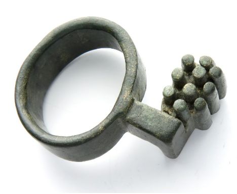Roman Ring Key.  Circa, 1st-4th century AD. Copper-alloy, 37mm x 24mm, 17.5g. A very nice example in a great state of preserv