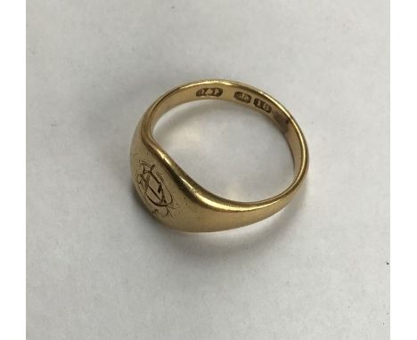 18ct gold wedding ring 5.3g