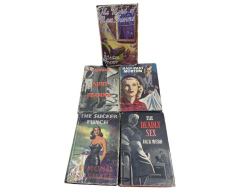 Crime &amp; Detective Fiction. A collection of five novels comprising: SAXON, John A. Half-Past Mortem, first edition, London