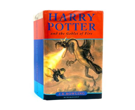 ROWLING, J. K. Harry Potter and the Goblet of Fire, First Edition, SIGNED by the author in bold blue ink on dedication page, 