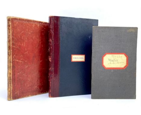 ANGLING. Three manuscript fishing logbooks recording the locations, weather &amp; water conditions, baits &amp; flies used, a