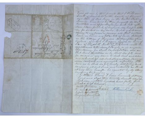 NORTHAMPTONSHIRE HISTORY. An archive of DEEDS &amp; INDENTURES to include&nbsp;POSTAL HISTORY in the form of a piece of corre