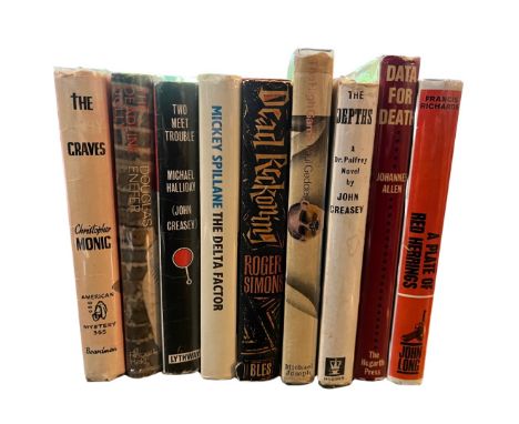 Crime &amp; Detective Fiction. A collection of nine novels comprising: MONIG, Christopher. The Lonely Graves, first UK editio