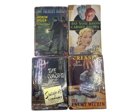 Crime &amp; Detective Fiction. A collection of four very scarce novels comprising: CREASEY, John. The Enemy Within, first edi