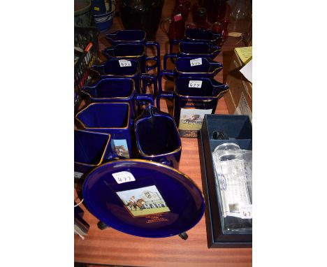 A collection of twelve Seagram Grand National jugs dating from 1989-1999; a 1990 Martell Grand National plate 'Bobby Joe'; to