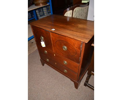 A Georgian mahogany converted commode.

