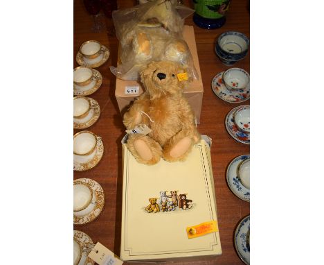 Two Steiff teddy bears in original boxes.