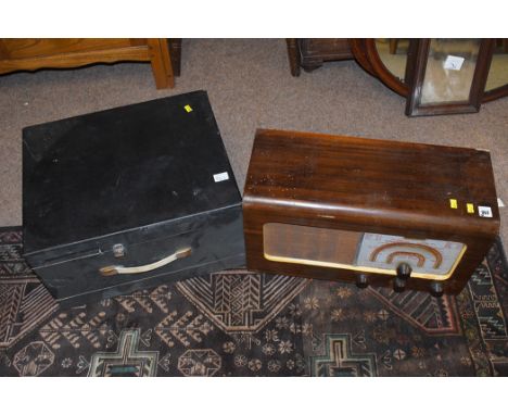 A Philco high fidelity twin speaker record player.