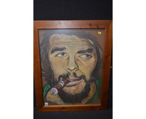 A pastel painting, by Jose A. Arocha Ravira -  portrait of Che Guvara, signed and dated '97.