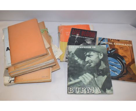 WWII interest books, to include: We Speak From The Air; The Battle of the Atlantic; Coastal Command; The Campaign in Burma; D
