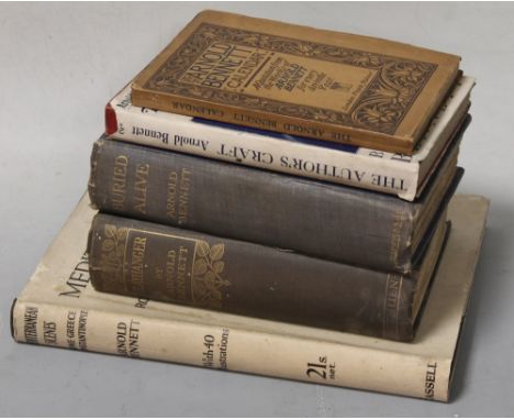 ARNOLD BENNETT - FIRST EDITIONS - 'Buried Alive' 1908, 'Clayhanger' 1910, 'The Author's Craft' nd, 'The Arnold Bennett' Calen