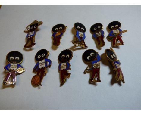 SELECTION OF TEN ROBERTSONS JAM ADVERTISING ENAMEL PIN BADGES 