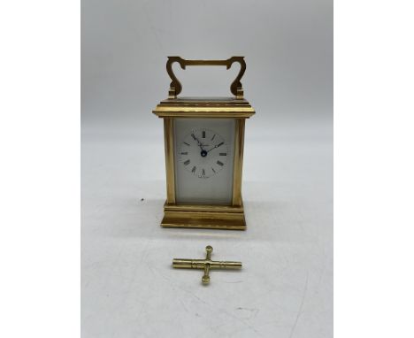 Angelus Brass Carriage Clock with Key. 