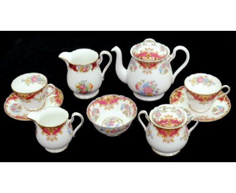 A SHELLEY SHERATON TEA SERVICE, PATTERN 13280