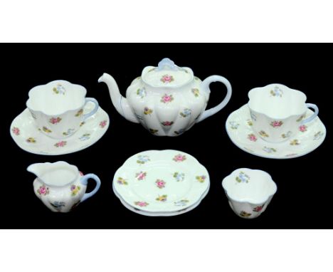 A SHELLEY FLORAL TEA SERVICE, PATTERN 13424