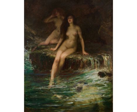 GEORGE PERCY JACOMB-HOOD (BRITISH 1857-1929) THE WATER NYMPHS signed and dated G.P. JACOMB HOOD / 1909 lower leftoil on canva