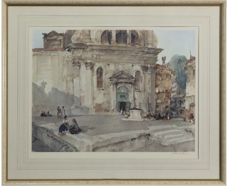 * SIR WILLIAM RUSSELL FLINT RA PRSW (SCOTTISH 1880 - 1969), CAMPO SAN TROVASO limited edition print on paper, signed, titled 