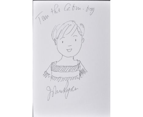 John Ryan (1921-2009) - Cartoonist - Captain Pugwash - an original hand drawn sketch of the character Tom The Cabin Boy. Draw