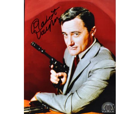 Robert Vaughn - (1932-2016) - The Man From UNCLE - an autographed colour photograph of Vaughn from the series. Signed neatly 